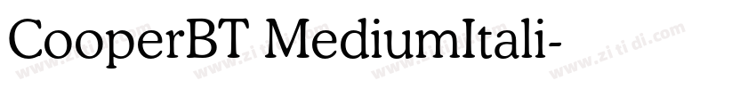 CooperBT MediumItali字体转换 CooperBT MediumItali字体转换